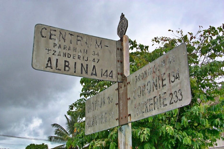 Traffic signs in Paramaribo, Surinam