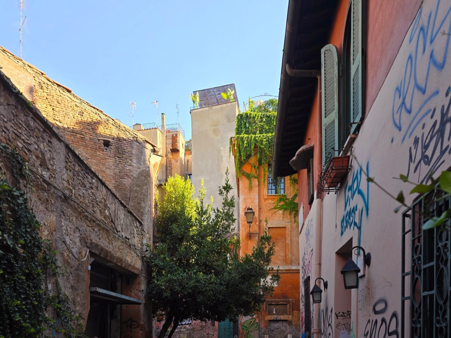 Old and new in Rome, Italy