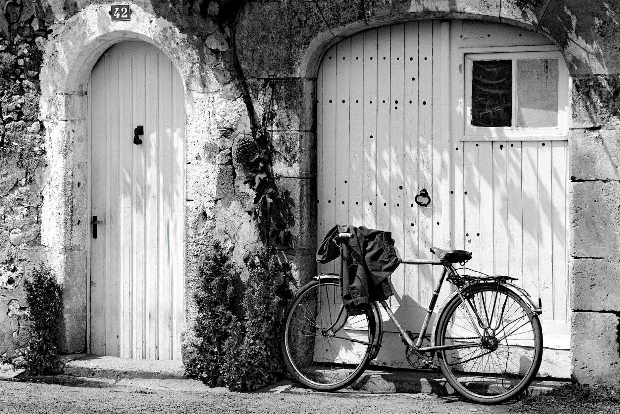 Bicycle in a French village