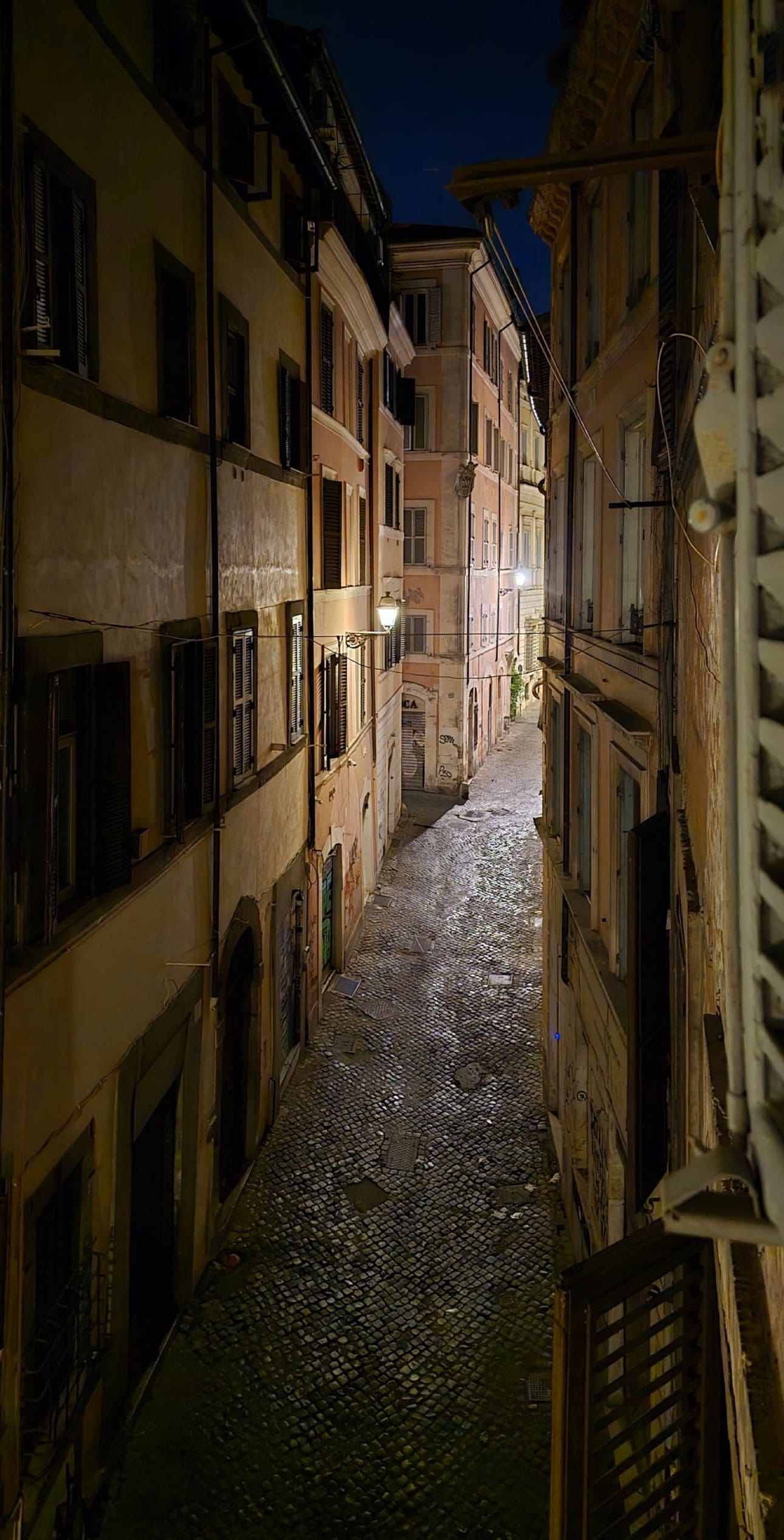 Street in Rome in the evening