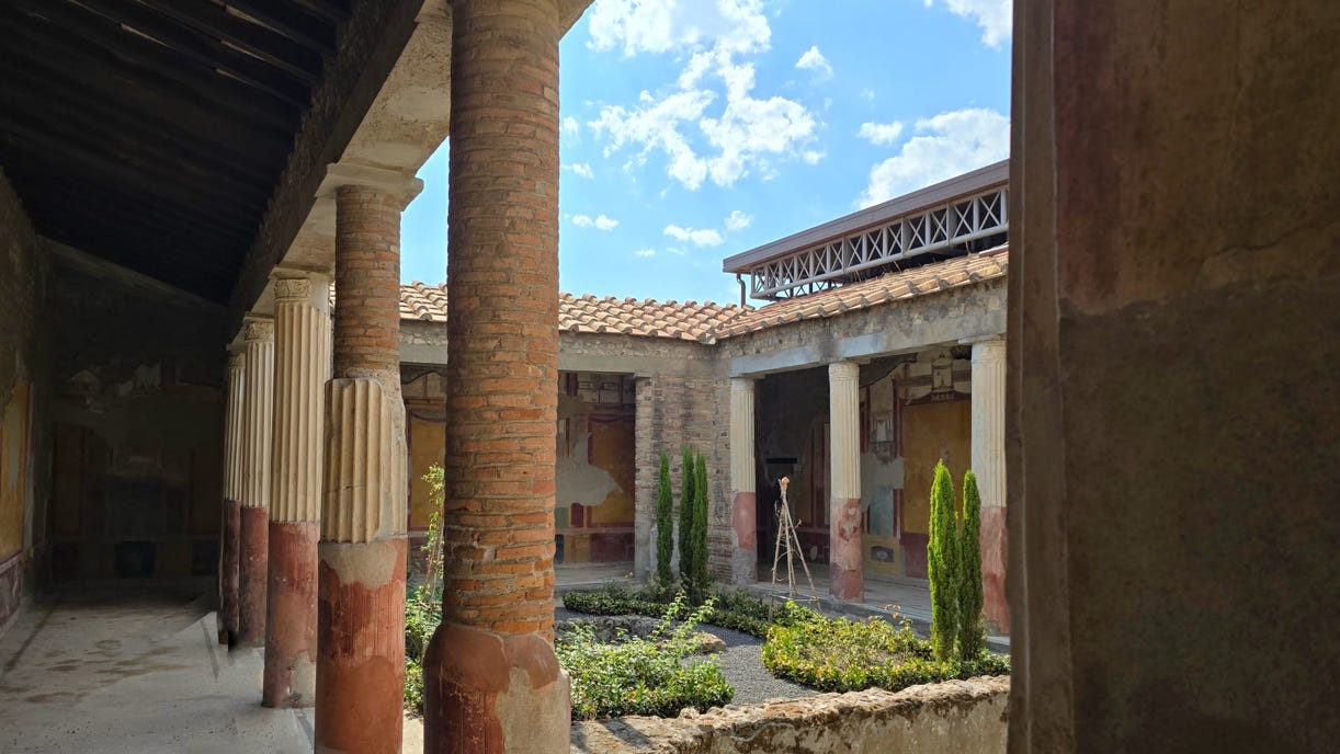 Courtyard in Pompeii, Italy