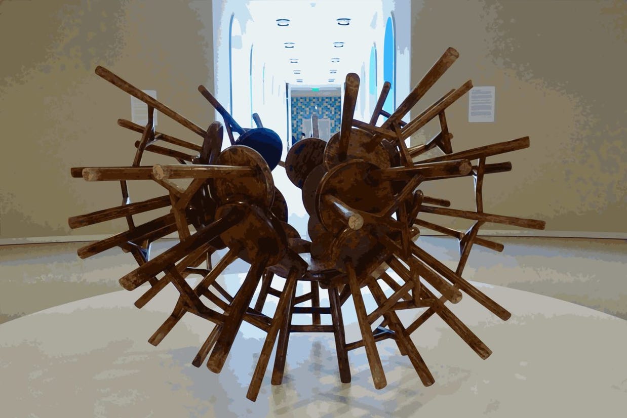 Chairs, exposition in museum Groningen